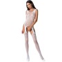 PASSION WOMAN BS061 Weißer Bodystocking - Einheitsgröße