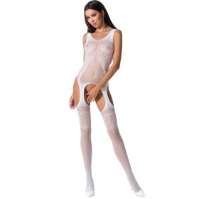 PASSION WOMAN BS061 Weißer Bodystocking - Einheitsgröße