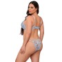 SUBBLIME - 957636 BH- und Panty-Set mit blauen Blumenstickereien L/XL