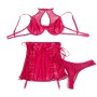 SUBBLIME Rotes PU-Leder BH- und Rock-Set L/XL - Verführerische Lingerie