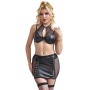 SUBBLIME 957582 Leder BH und Rock Set Schwarz S/M – Verführerische Lingerie