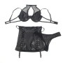 SUBBLIME 957582 Leder BH und Rock Set Schwarz S/M – Verführerische Lingerie