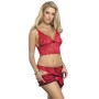 SUBBLIME - 3-teiliges Set aus Spitze und Satin, Rot S/M