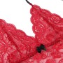 SUBBLIME - 3-teiliges Set aus Spitze und Satin, Rot S/M