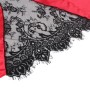 SUBBLIME - Spitzen-Nachthemd mit transparentem Rücken und Tanga Rot/Schwarz L/XL