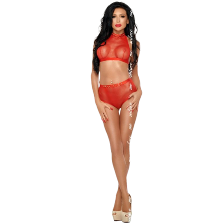 ME-SEDUCE MONA SET ROT S/M - Sexy Burlesque Lingerie