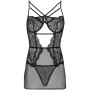 LIVCO CORSETTI FASHION - Baririn LC 90633 schwarzes Shirt & Tanga Set