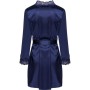 Livco Corsetti Fashion Jacqueline LC 90249 Satin Bademantel Set Navy Blau S/M