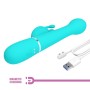PRETTY LOVE DEJON Rabbit Vibrator 3-in-1 Multifunktion in Aqua Grün