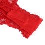 SUBBLIME Sexy Body mit Volants und Gürtel in Rot S/M – Elegante Damenwäsche