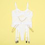 SUBBLIME - Weißer Body mit Ketten und Strumpfhalter S/M