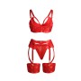SUBBLIME Roter Bondage BH mit Strapsgürtel Set S/M – Verführerische Lingerie