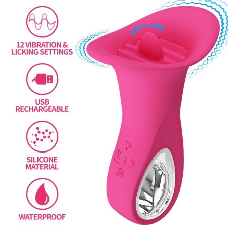Pretty Love Clyde Oraler Vibrator mit 12 Vibrationsmodi, rosa