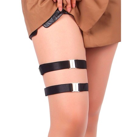 SUBBLIME - 957476 Verstellbare Schwarze Beinringe mit Schnallen