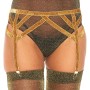 Leg Avenue Lurex Elastischer Strumpfhalter in Gold - Einheitsgröße
