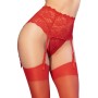 CHILIROSE CR 4718 Strumpfhalter & Strümpfe Rot - Eleganter Damen-Dessous-Set