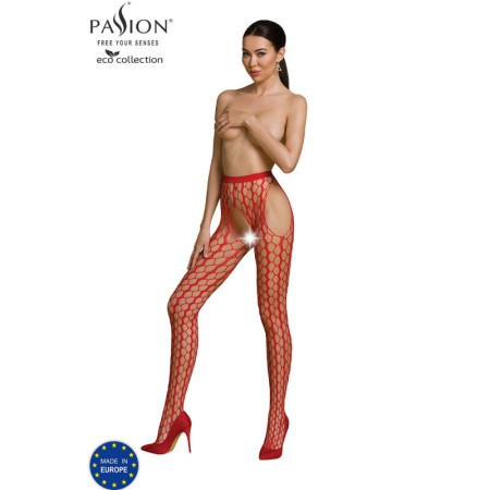 PASSION - ECO COLLECTION Bodystocking ECO S007 Rot - Nachhaltige Erotik