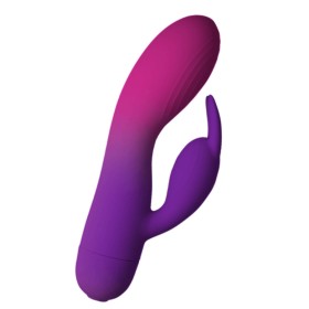 ROCKS-OFF GLO-GIRL Rabbit Vibrator mit Doppelmotor, Lila