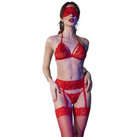 CHILIROSE CR 4467 4-teiliges Set in Rot S/M – Verführerische Lingerie