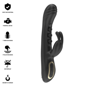 IBIZA Rabbit Vibrator mit Pulsation und Perlen