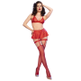 CHILIROSE CR 4716 Rotes 3-teiliges Set aus Kunstleder