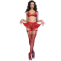 CHILIROSE CR 4716 Rotes 3-teiliges Set aus Kunstleder