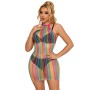 SUBBLIME - 952341 Regenbogen Netzkleid Einheitsgröße
