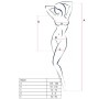 PASSION WOMAN BS025 Bodystocking im schwarzen Kleid-Stil, Einheitsgröße