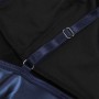 SUBBLIME - Sexy Nachthemd mit blauen PU-Leder-Trägern S/M