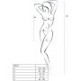 PASSION WOMAN BS027 Schwarzer Bodystocking im Kleid-Stil, Einheitsgröße