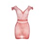 SUBBLIME - 951924 Kurzes rotes Häkelnetz-Kleid, Einheitsgröße