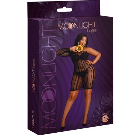 MOONLIGHT Modell 5 Plus Size Schwarzes Kleid – Sexy und Elegant