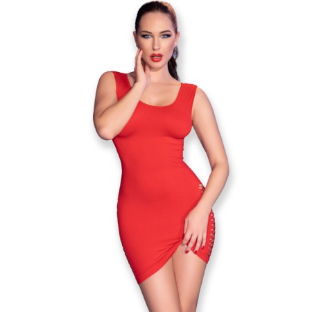 CHILIROSE CR 4622 Rotes nahtloses Minikleid S/M – Sexy und Elegant
