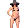 CHILIROSE CR 4840 Micro Bikini Schwarz S/M – Elegante transparente Lingerie mit Schmuckdetails