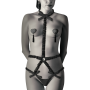 COQUETTE CHIC DESIRE - Elastisches Harness-Set mit Deluxe-Pezoneras in Schwarz