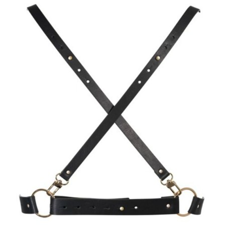 BIJOUX INDISCRETS MAZE - X Harness Schwarz - Veganer BDSM-Gurt