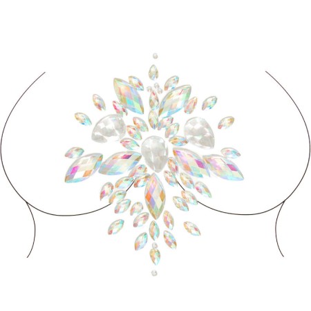 Leg Avenue Celestial Klebe-Körperjuwel - Iridiszierende Schmucksteine für Festivals