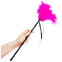 SECRETPLAY - Rosa Federkitzler 40 cm - Erotisches Massageplumeau