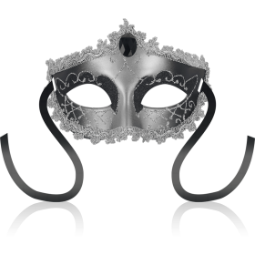 OHMAMA - MASKS Antifaz Black Diamond Grau – Venezianische Stilmaske