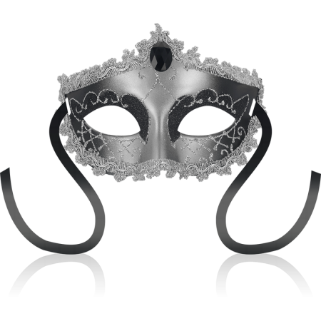 OHMAMA - MASKS Antifaz Black Diamond Grau – Venezianische Stilmaske