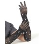 SUBBLIME - 957469 Transparente Handschuhe mit schwarzem Glanz S/M