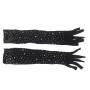 SUBBLIME - 957469 Transparente Handschuhe mit schwarzem Glanz S/M