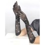 SUBBLIME - 957469 Transparente Handschuhe mit schwarzem Glanz S/M