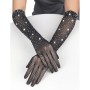SUBBLIME - 957469 Transparente Handschuhe mit schwarzem Glanz S/M