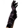 LEG AVENUE - Satin Handschuhe Schwarz - Elegante kurze Stretch-Handschuhe