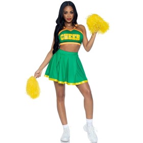 Leg Avenue Cheerleader Kostüm Grün M/L – Sportliches Animatoren-Outfit