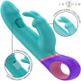INTENSE - MÓNICA Rabbit Vibrator mit rotierendem G-Punkt Stimulator in Blau