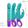 INTENSE - MÓNICA Rabbit Vibrator mit rotierendem G-Punkt Stimulator in Blau