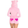 Leg Avenue - Teddy Bear Samt Body Pink S - Weicher Kuschelanzug