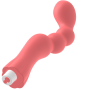 G-SPOT Gohan Vibrator für Punkt G - Lichtrot, Silikon, USB wiederaufladbar